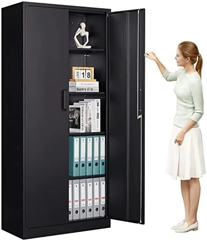 MIIIKO Steel Cabinet Wardrobe, Metal Locker Cabinet With Hanging Rod, Metal Clothing Locker Storage For Home, Office, Garage And Changing Room 13 MIIIKO Steel Cabinet Wardrobe, Metal Locker Cabinet With Hanging Rod, Metal Clothing Locker Storage For Home, Office, Garage And Changing Room - Image 13