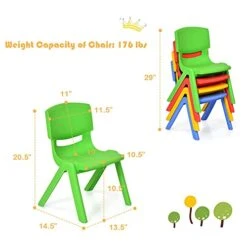 Costzon Kids Chairs, Stackable Plastic Learn And Play Chair For School Home Play Room, Colorful Chairs For Toddlers, Boys, Girls (Multicolor, 4 Chairs) 16 Costzon Kids Chairs, Stackable Plastic Learn And Play Chair For School Home Play Room, Colorful Chairs For Toddlers, Boys, Girls (Multicolor, 4 Chairs) -Best Furniture Store 41eoCW3lRhS