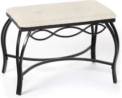 Heather Gray Shoe Bench - Vanity Seat For Makeup Room, Dressing Stool, Entryway Bench - Powder Coated, Upholstered, Space Saving 17 Heather Gray Shoe Bench - Vanity Seat For Makeup Room, Dressing Stool, Entryway Bench - Powder Coated, Upholstered, Space Saving -Best Furniture Store 41epyLWVXL. AC