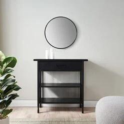 Leick Home Ironcraft Foyer Bookcase With Drawer, Black -Best Furniture Store 41eqDUvGTWL