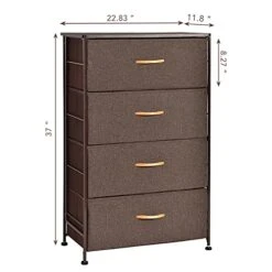 Fabric Dresser For Bedroom, Vertical Dresser Storage Tower, Steel Frame, Wood Top, Easy Pull Textured Fabric Bins, Organizer Unit For Bedroom, Hallway, Entryway, Closets, 4 Drawers, Coffee 15 Fabric Dresser For Bedroom, Vertical Dresser Storage Tower, Steel Frame, Wood Top, Easy Pull Textured Fabric Bins, Organizer Unit For Bedroom, Hallway, Entryway, Closets, 4 Drawers, Coffee -Best Furniture Store 41et8rZYh1L