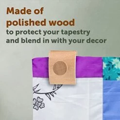 [6 Pack] Quilt Wall Hangers To Showcase Your Work – Extra Wide Strong Grip Tapestry Hangers For Walls – Easy To Install Quilt Hanger Clips With Hardware Included – Stylish Wooden Tapestry Hanger -Best Furniture Store 41euRUbmEyL