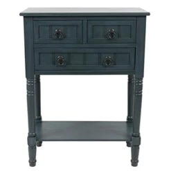 Decor Therapy Westerman 3-Drawer Console, Navy
