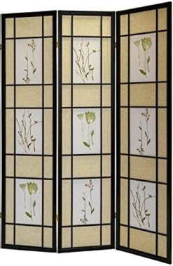3 Panel Room Divider Privacy Screen Botanical Floral Accented Black 71” Tall 25 3 Panel Room Divider Privacy Screen Botanical Floral Accented Black 71” Tall -Best Furniture Store 41fB4CN1EoL. AC