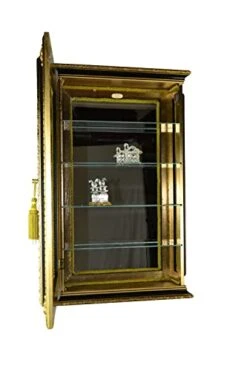 ThreeStar Large Italian Black And Gold Rectangular Curio Cabinet MT48 -Best Furniture Store 41fJ6xxzoOL