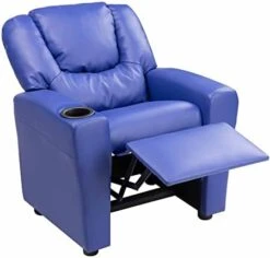 Naomi Home Kids Recliner Chair With Footrest & 2 Cup Holders, Push Back Toddler Recliner With Cup Holder, Microfiber Kids' Recliners For Age 3+, Kid Recliners For Girls Boys (Basic, Navy) -Best Furniture Store 41fWJf yCIL. AC
