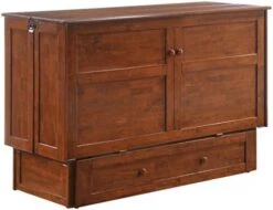 MUR-CLV CH And MND-GMF-TRI-QEN Murphy Cabinet Bed With Mattress, Queen, Chocolate -Best Furniture Store 41fcre9DmrL. AC