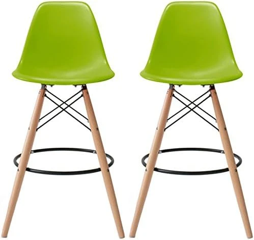 2xhome - Set Of Two (2) -Black- 25" Seat Height Molded Plastic Modern Counter Stools With Backs And Armless Natural Legs Wood Eiffel Legs Dowel-Leg 11 2xhome - Set Of Two (2) -Black- 25" Seat Height Molded Plastic Modern Counter Stools With Backs And Armless Natural Legs Wood Eiffel Legs Dowel-Leg - Image 11