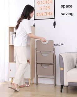 GENERIC 3-Step Steel Ladder Folding Step Ladder With Wide Anti-Slip Pedal Multipurpose Step Ladder Flower Stand Shelf Organizer For Household Kitchen Office 330lbs Load Capacity (Color : Bruin) -Best Furniture Store 41fr8rEMfxL