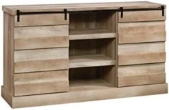 Sauder Cannery Bridge Credenza, L: 17.638" X W: 59.370" X H: 33.425", Mystic Oak Finish -Best Furniture Store 41fsKxfxCKL. AC