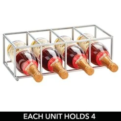 MDesign Stackable, Metal Geometric Free-Standing Water Bottle And Wine Rack Storage Organizer For Kitchen Countertops, Pantry, Fridge - Holds 8 Bottles - 2 Pack - Chrome 13 MDesign Stackable, Metal Geometric Free-Standing Water Bottle And Wine Rack Storage Organizer For Kitchen Countertops, Pantry, Fridge - Holds 8 Bottles - 2 Pack - Chrome -Best Furniture Store 41fux3DgwSL