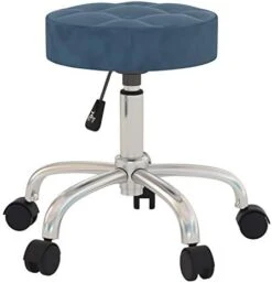 , Nora Metal Adjustable Backless Vanity/Office Stool With Casters For Makeup Room Or Bathroom, Dusty Pink -Best Furniture Store 41gAsWFxR9L. AC