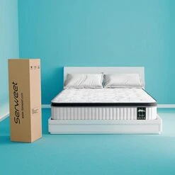 12 Inch Memory Foam Hybrid Queen Mattress - Heavier Coils For Durable Support - Pocket Innersprings For Motion Isolation - Pressure Relieving - Medium Firm - Made In North America -Best Furniture Store 41gB2ZwNhAL