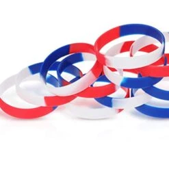 GENERIC Fourth Of July Silicone Motivational Wristband USA Independence Day Red White And Blue Rubber Bracelet For Unisex -Best Furniture Store 41gBxh3aC0L