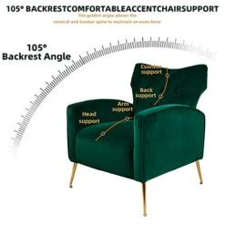 Sucrever Green Accent Chairs Set Of 2 With Armrests/Pillow, Upholstered Wingback Chair, Comfy Tufted Easy Stylish Velvet Accent Chair Set Of 2 For Bedroom Living Room Club And Fireplace 16 Sucrever Green Accent Chairs Set Of 2 With Armrests/Pillow, Upholstered Wingback Chair, Comfy Tufted Easy Stylish Velvet Accent Chair Set Of 2 For Bedroom Living Room Club And Fireplace -Best Furniture Store 41gGQjIoGYL