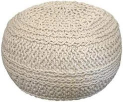NOORI Home - Premium Luxury 100% Handmade & Handcrafted Cable Style Cotton Knitted Jade Comfortable Pouf, Ottoman, Footrest, Footstool - Beige - 20"x20"x14" 19 NOORI Home - Premium Luxury 100% Handmade & Handcrafted Cable Style Cotton Knitted Jade Comfortable Pouf, Ottoman, Footrest, Footstool - Beige - 20"x20"x14" -Best Furniture Store 41gHbPXSlVL. AC