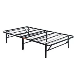 14 Inch Dura Metal Comfort Base, Platform Bed Frame,Steel Slat Support, Twin, Black