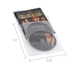 Atlantic 25 Pack Movie Sleeves - Clear Sleeve Hold Two Discs Each, Protects Discs Against Scratches And Dust 8 Atlantic 25 Pack Movie Sleeves - Clear Sleeve Hold Two Discs Each, Protects Discs Against Scratches And Dust -Best Furniture Store 41gU5jlJiIL