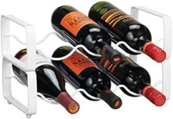 MDesign Metal Steel 3 Bottle Modular Wine Rack Storage Organizer For Kitchen Countertop, Table Top, Pantry, Fridge - Holder For Wine, Beer, Pop/Soda, Water, Stackable - 2 Pack - Matte White 19 MDesign Metal Steel 3 Bottle Modular Wine Rack Storage Organizer For Kitchen Countertop, Table Top, Pantry, Fridge - Holder For Wine, Beer, Pop/Soda, Water, Stackable - 2 Pack - Matte White -Best Furniture Store 41gZ eEs98L. AC