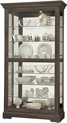 Howard Miller Brantley II Curio Cabinet 680-672 – Black Satin Finish, Vertical Home Decor, Four Glass Shelves, Five Level Display Case, No Reach Light, Sliding Doors 9 Howard Miller Brantley II Curio Cabinet 680-672 – Black Satin Finish, Vertical Home Decor, Four Glass Shelves, Five Level Display Case, No Reach Light, Sliding Doors - Image 9