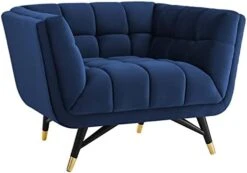 Modway Adept Contemporary Mid-Century Modern Performance Velvet Upholstered Tufted Sofa In Sea Blue -Best Furniture Store 41gmWLm70pL. AC