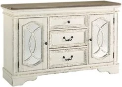 Signature Design By Ashley Realyn French Country Distressed -Dining Room Buffet Or Server, Chipped White -Best Furniture Store 41h7THBRXqL. AC