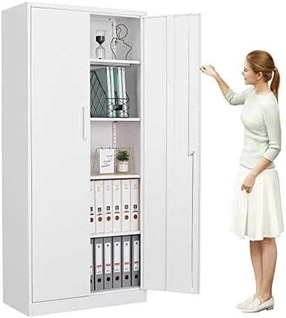 MIIIKO Steel Cabinet Wardrobe, Metal Locker Cabinet With Hanging Rod, Metal Clothing Locker Storage For Home, Office, Garage And Changing Room 14 MIIIKO Steel Cabinet Wardrobe, Metal Locker Cabinet With Hanging Rod, Metal Clothing Locker Storage For Home, Office, Garage And Changing Room - Image 14