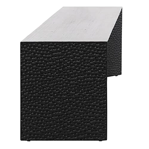 GENERIC 60-inch Long Dining Bench With Textured Sides And Belly Grey Bohemian Eclectic Modern Contemporary Wood 3 GENERIC 60-inch Long Dining Bench With Textured Sides And Belly Grey Bohemian Eclectic Modern Contemporary Wood - Image 3