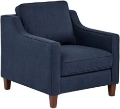 Amazon Brand – Stone & Beam Blaine Modern Upholstered Living Room Accent Chair, 32.3"W, Navy Blue -Best Furniture Store 41i9vCqb6rL. AC