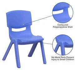 Flash Furniture Whitney 2 Pack Blue Plastic Stackable School Chair With 12" Seat Height 8 Flash Furniture Whitney 2 Pack Blue Plastic Stackable School Chair With 12" Seat Height -Best Furniture Store 41iFlA3FjuL