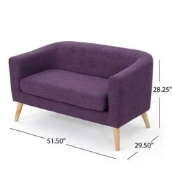 Christopher Knight Home Bridie Mid-Century Modern Loveseat, Muted Purple Fabric -Best Furniture Store 41ir5kzWIwL