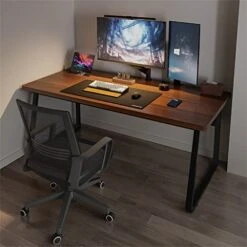 ZGJHFF Computer Desk Desktop Game Table Bedroom Simple Office Student Table Study Family Table Without Chair (Color : D, Size : 160CM)