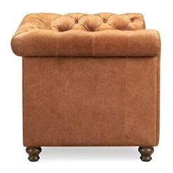 POLY & BARK Lyon Lounge Chair In Full-Grain Pure-Aniline Italian Leather, Cognac Tan -Best Furniture Store 41j3UQhLsaL
