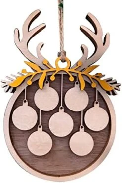 MatureGirl Christmas Wooden Pendant With Multiple Names DIY Creative Color Christmas Tree Wooden Family Hanging Christmas Decorations Stained Glass Window Hangings Birds On A Wire (B, One Size) -Best Furniture Store 41jBbopwOxL. AC