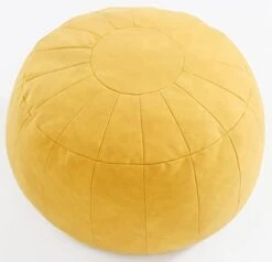 C COMFORTLAND Unstuffed Faux Suede Ottoman Pouf, Round Foot Rest Poof Ottomans, Floor Foot Stool Poufs, Bean Bag Chair Cover With Storage For Living Room, Bedroom, Or Wedding Gifts Yellow -Best Furniture Store 41jIqNWpCOL. AC