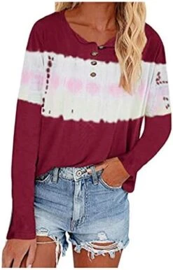 Meikosks Scoop Neck-Henley Shirts Women's Casual Long Sleeve Plus Size Tops Tie-Dye Button Blouses 13 Meikosks Scoop Neck-Henley Shirts Women's Casual Long Sleeve Plus Size Tops Tie-Dye Button Blouses -Best Furniture Store 41jLlZlTLxL. AC