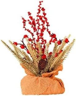 MatureGirl Artifical Fake Mini Christmas Tree With Ornaments Decorations For Home Office Bedroom Livingroom Desk Top Stand Mom Garden Gnome (E, One Size) -Best Furniture Store 41jeNtcFYyL. AC