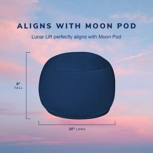 Moon Pod Lunar Lift Footrest For Bean Bag Chair, Navy - The Zero-Gravity Beanbag For Stress, Anxiety, & All Day Deep Relaxation - Ultra Soft & Ergonomic Support For Back & Neck - For The Whole Family 4 Moon Pod Lunar Lift Footrest For Bean Bag Chair, Navy - The Zero-Gravity Beanbag For Stress, Anxiety, & All Day Deep Relaxation - Ultra Soft & Ergonomic Support For Back & Neck - For The Whole Family - Image 4