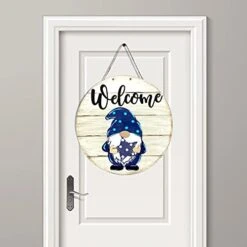 MatureGirl Seasonal Welcome Sign With Interchangeable Front Door Porch Pendant Ornament Balls On A (As Shown, One Size) 10 MatureGirl Seasonal Welcome Sign With Interchangeable Front Door Porch Pendant Ornament Balls On A (As Shown, One Size) -Best Furniture Store 41jyO4074YS