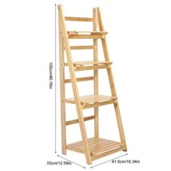 Mavis Laven Display Rack Ladder Shelf Flower Stand Storage Bookshelf Ladder Shelving Home Balcony Office (#1) -Best Furniture Store 41kCUb6EOGL
