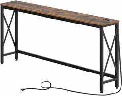 Rolanstar Console Table With 2 Outlets And 2 USB Ports, 39.4” Entryway Table With Metal Frame & X-Shaped Design, Narrow Sofa Table For Living Room And Hallway, Behind Couch Table, For Entryway, Foyer 19 Rolanstar Console Table With 2 Outlets And 2 USB Ports, 39.4” Entryway Table With Metal Frame & X-Shaped Design, Narrow Sofa Table For Living Room And Hallway, Behind Couch Table, For Entryway, Foyer -Best Furniture Store 41kvtXnZXBL. AC