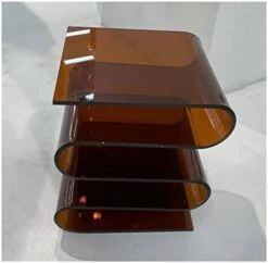 Minimalist Design Shelf S-Shaped Coffee Table, Magazine Rack Storage Book Lucite Modern Accent Night Stand Desk，Living Room Bedroom Study (Color : A, Size : 43 * 34cm) -Best Furniture Store 41l4mRsgWhL. AC