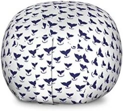 Ambesonne Zebra Print Storage Toy Bag Chair, Striped Zebra Animal Print Nature Wildlife Inspired Simplistic Illustration, Stuffed Animal Organizer Washable Bag, Small Size, White Charcoal -Best Furniture Store 41l5zV857oL. AC