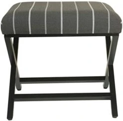 Homepop Home Decor | Modern Square Ottoman With Metal X Base | Ottoman For Living Room & Bedroom | Decorative Home Furniture (Onyx) -Best Furniture Store 41lAsRvfBWL. AC