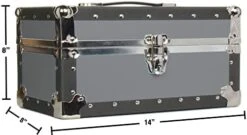 Summer Camp And College Dorm Mini Storage Trunk Organizer Keepsake Box Treasure Chest Footlocker Size 14" L X 8" H X 8" W Light Blue 18 Summer Camp And College Dorm Mini Storage Trunk Organizer Keepsake Box Treasure Chest Footlocker Size 14" L X 8" H X 8" W Light Blue -Best Furniture Store 41lBhOo0rmL. AC