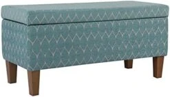 HomePop Large Upholstered Rectangular Storage Ottoman Bench With Hinged Lid, Slate Damask 17 HomePop Large Upholstered Rectangular Storage Ottoman Bench With Hinged Lid, Slate Damask -Best Furniture Store 41lGO9HRhpL. AC