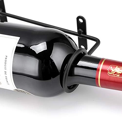 Hipiwe Pack Of 6 Wall Mounted Wine Racks - Red Wine Bottle Display Holder With Screws, Metal Hanging Wine Rack Organizer 4 Hipiwe Pack Of 6 Wall Mounted Wine Racks - Red Wine Bottle Display Holder With Screws, Metal Hanging Wine Rack Organizer - Image 4