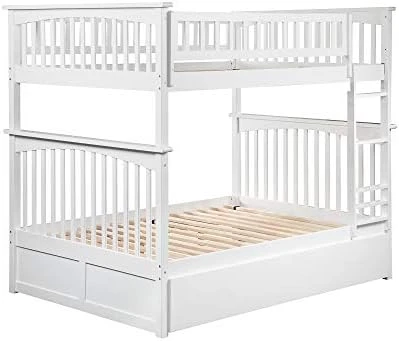 AFI, Columbia Ladder Bunk Bed, Twin Over Twin With Twin Size Trundle And Attachable USB Charger, Walnut 9 AFI, Columbia Ladder Bunk Bed, Twin Over Twin With Twin Size Trundle And Attachable USB Charger, Walnut - Image 9