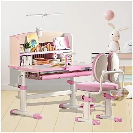 Kids Desk And Chair, Height Adjustable Children School Study Desk With 0-60° Tilt Desktop, Built-in Bookshelf, For 3-18 Year Old Kids Bedroom Furniture, Easy To Scrub Graffiti Painting Desktop ( Color 7 Kids Desk And Chair, Height Adjustable Children School Study Desk With 0-60° Tilt Desktop, Built-in Bookshelf, For 3-18 Year Old Kids Bedroom Furniture, Easy To Scrub Graffiti Painting Desktop ( Color - Image 7