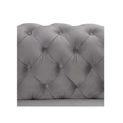 Morden Fort Modern Contemporary Accent Chair With Deep Button Tufting Dutch Velvet, Solid Wood Frame And Iron Legs-Silver Grey 18 Morden Fort Modern Contemporary Accent Chair With Deep Button Tufting Dutch Velvet, Solid Wood Frame And Iron Legs-Silver Grey -Best Furniture Store 41lZGHbxM1L